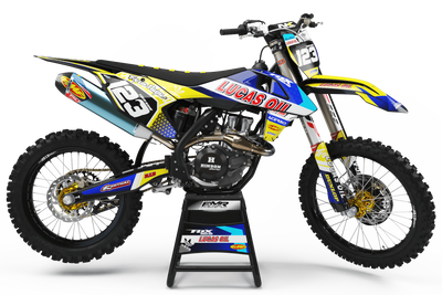 Graphics Kit LUCAS OIL YELLOW : The best kit for your bike