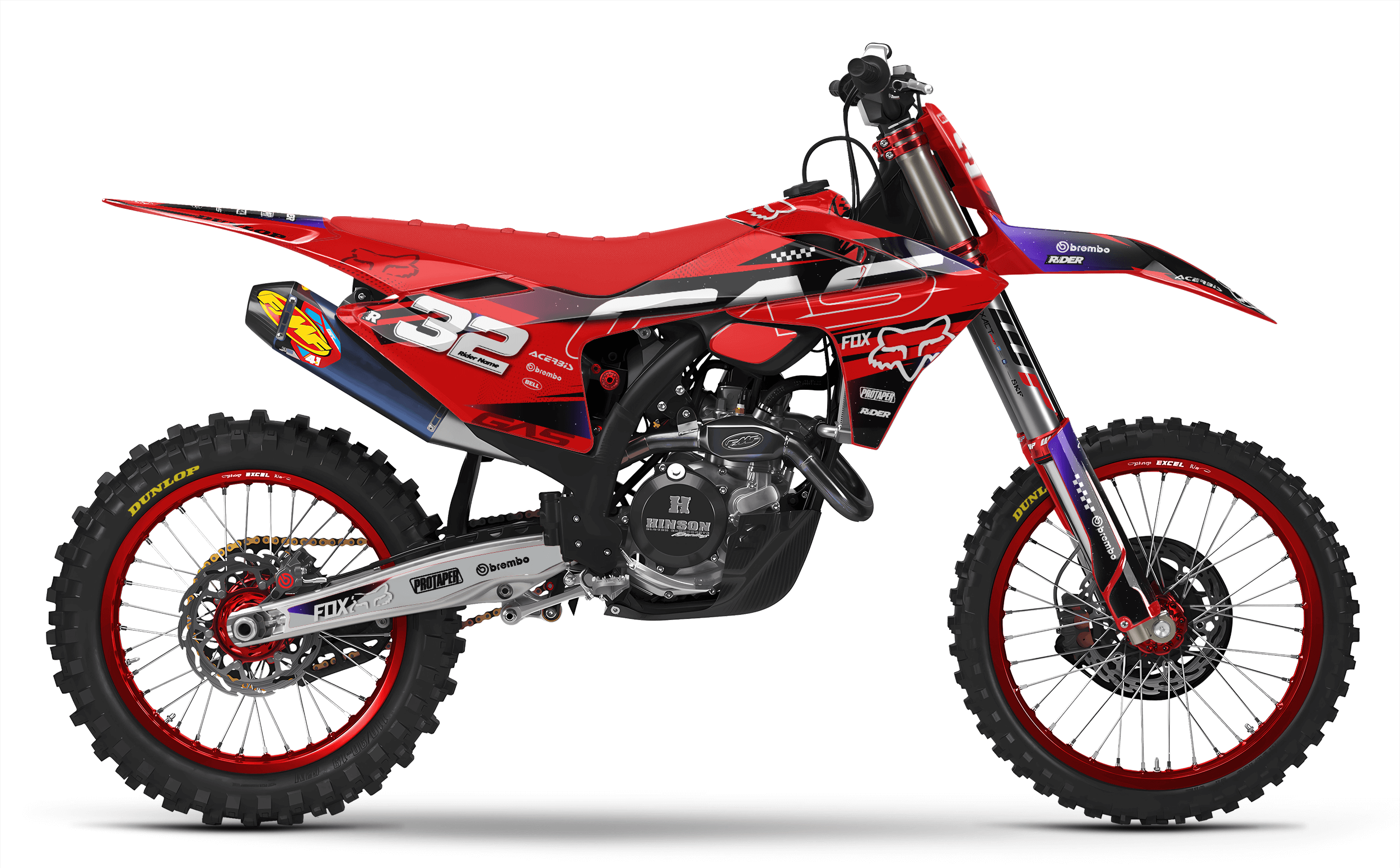 FOX BLUE GasGas Full Graphics Kit
