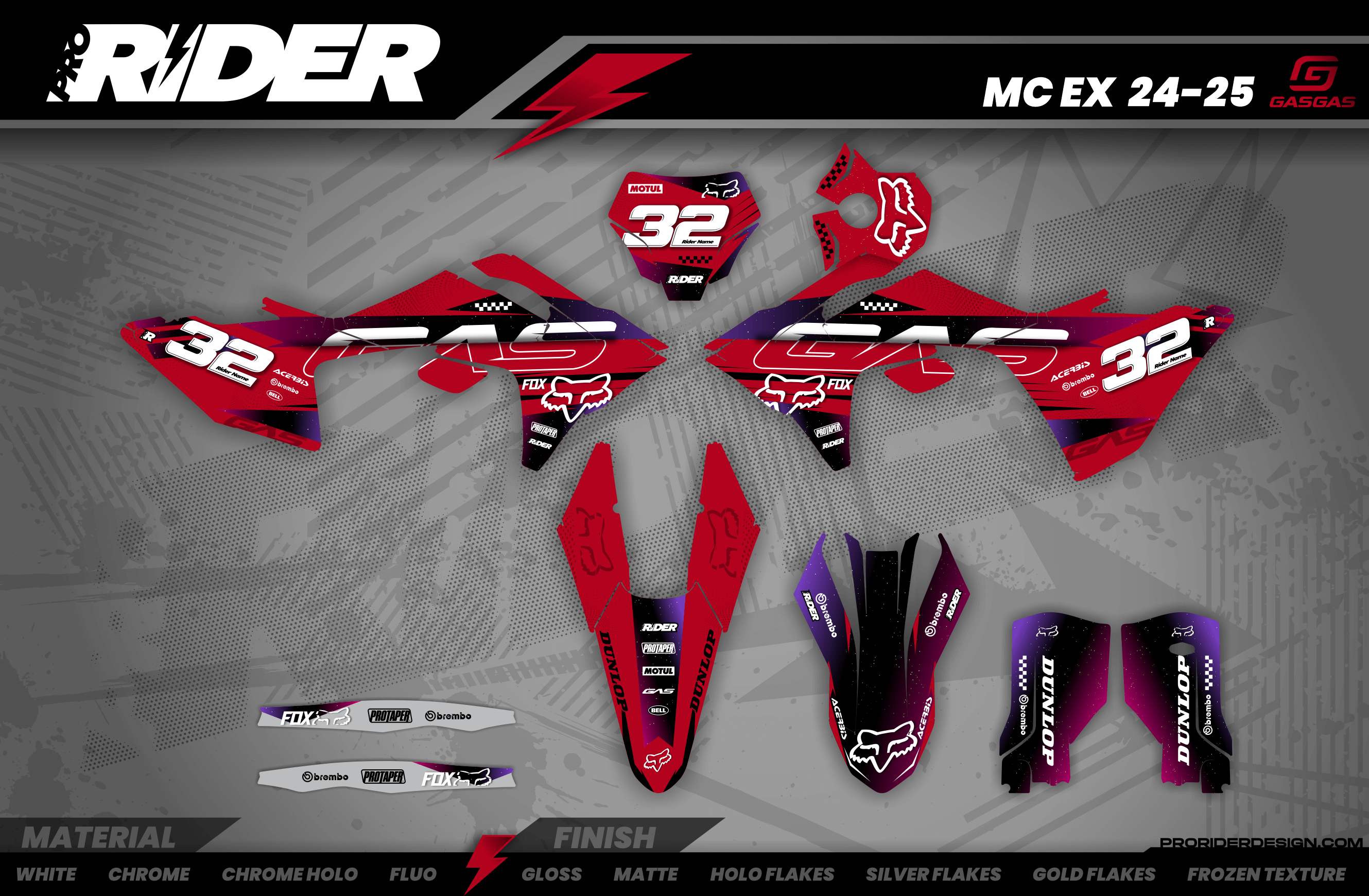 FOX BLUE GasGas Full Graphics Kit