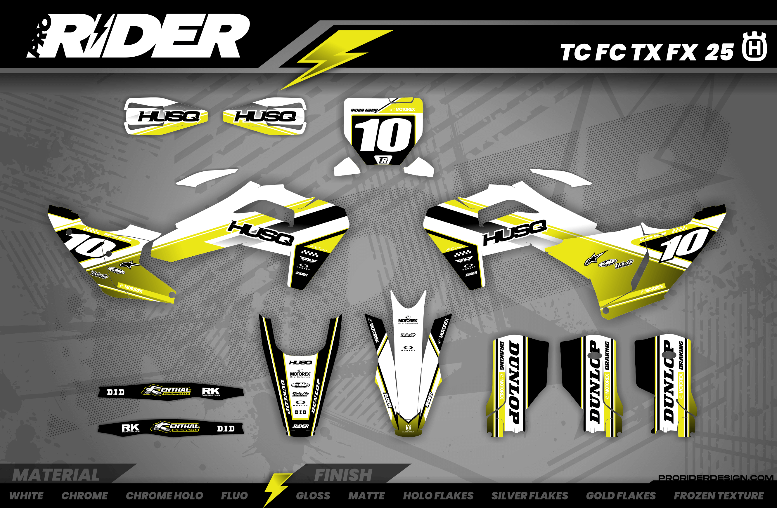 YELLOW STRIKE Husqvarna Full Graphics Kit