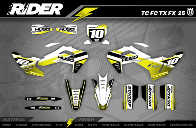 YELLOW STRIKE Husqvarna Full Graphics Kit