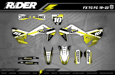 YELLOW STRIKE Husqvarna Full Graphics Kit