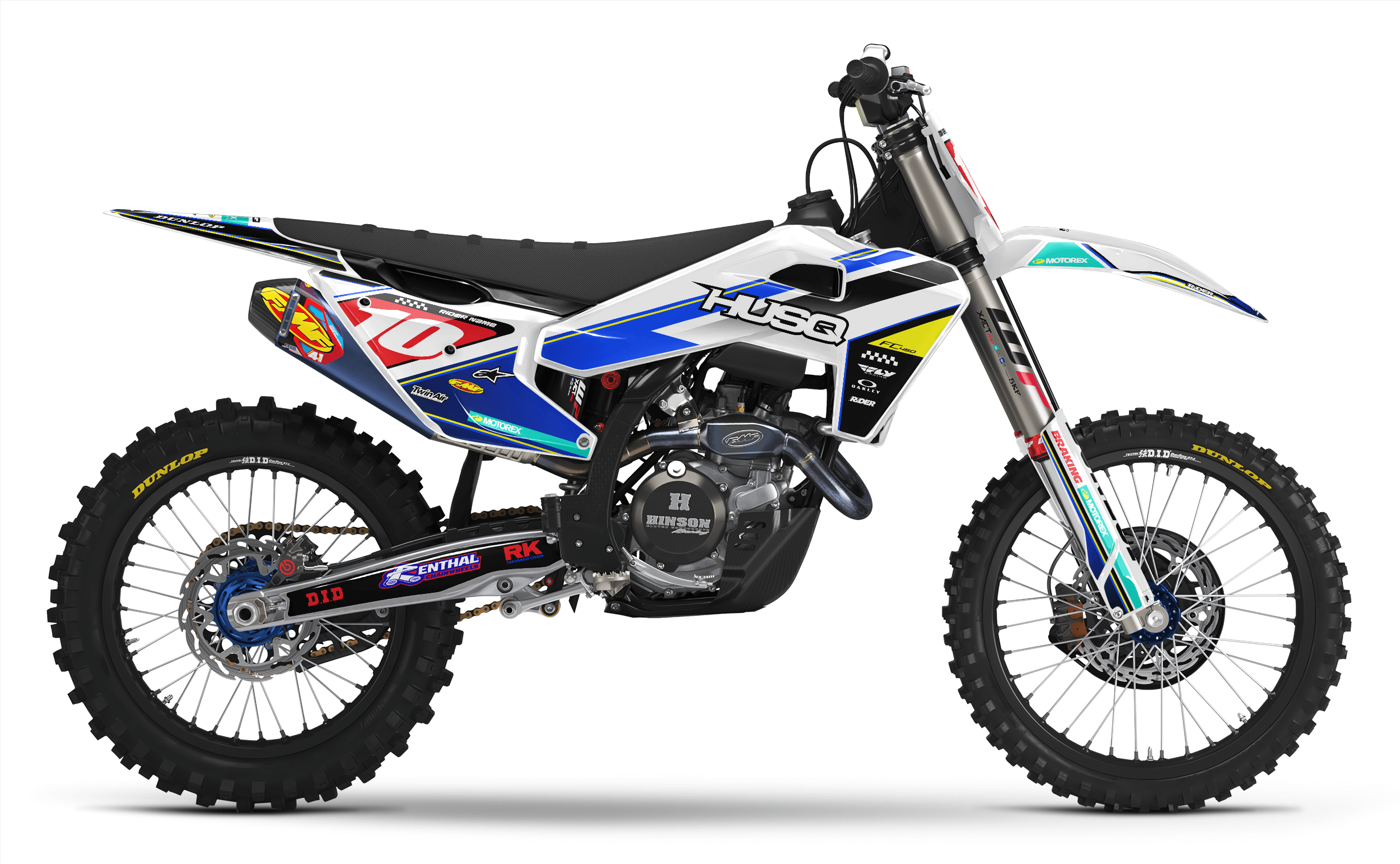 WHITE STRIKE Husqvarna Full Graphics Kit