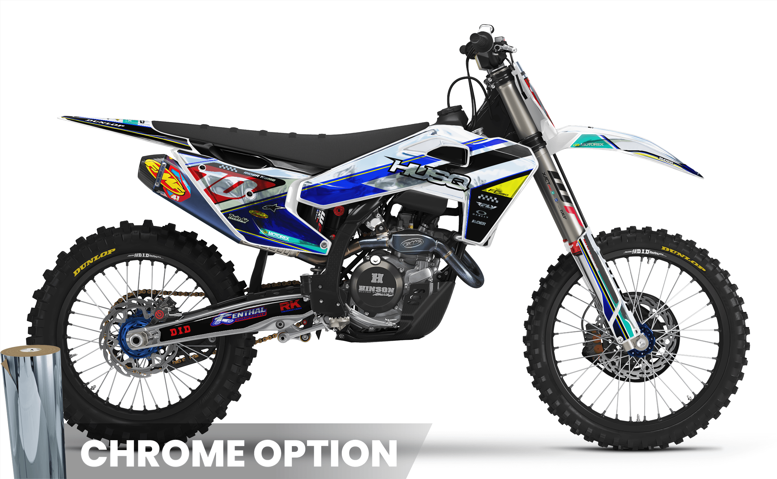WHITE STRIKE Husqvarna Full Graphics Kit