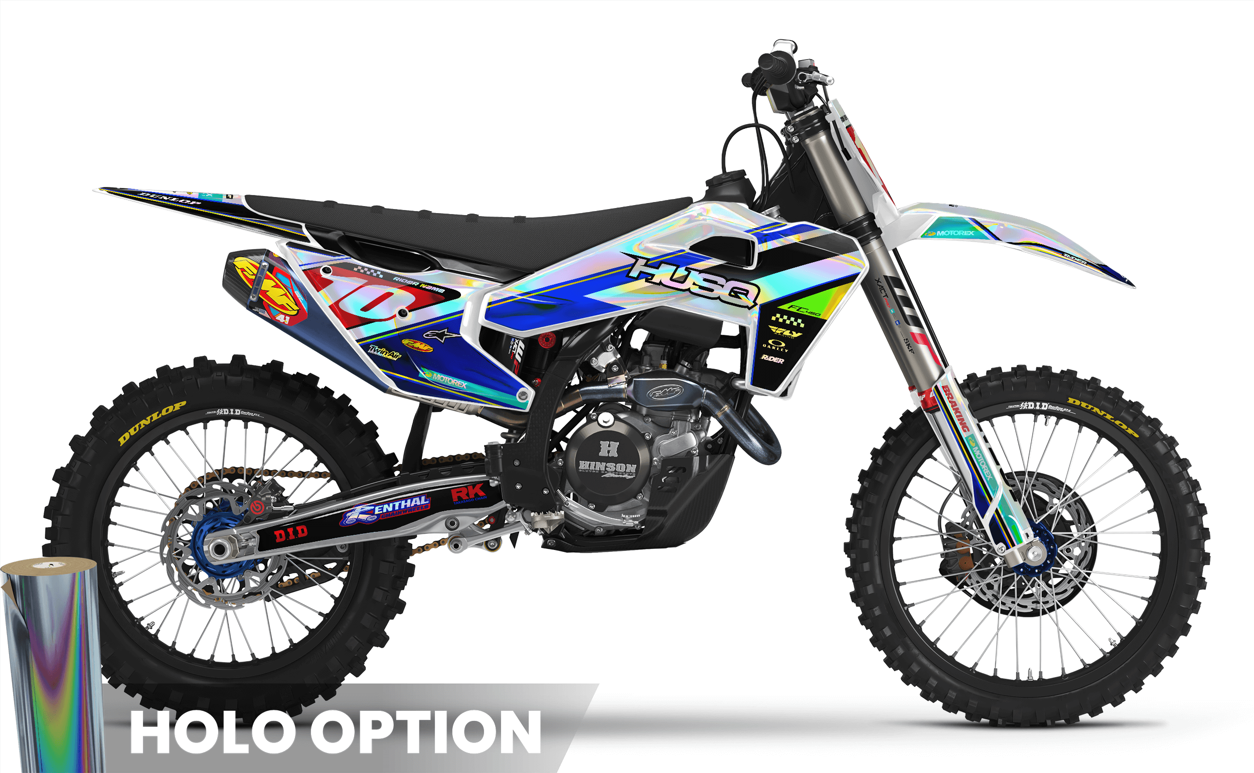 WHITE STRIKE Husqvarna Full Graphics Kit