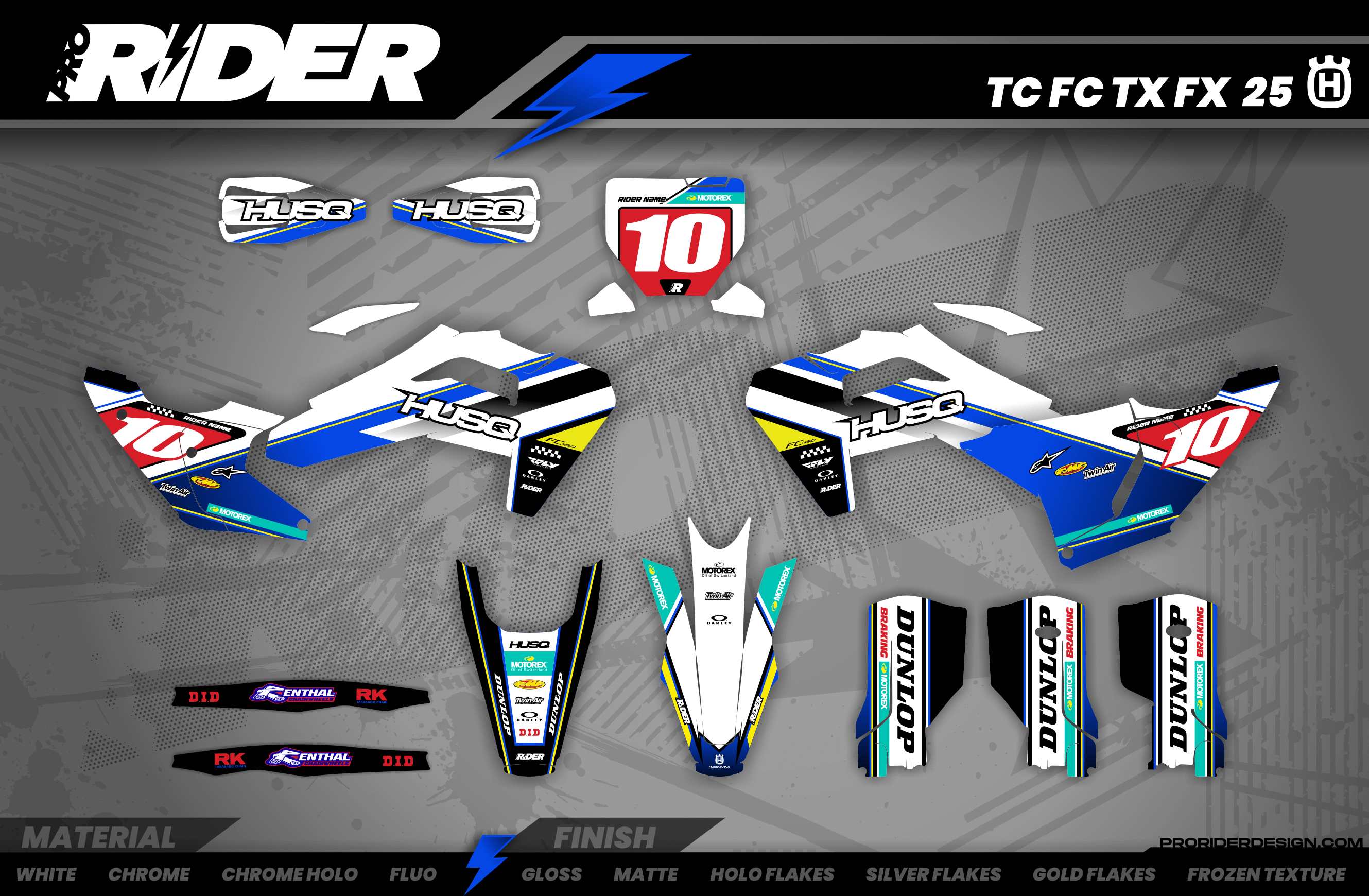 WHITE STRIKE Husqvarna Full Graphics Kit
