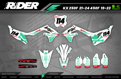 OFF WHITE Kawasaki Full Graphics Kit