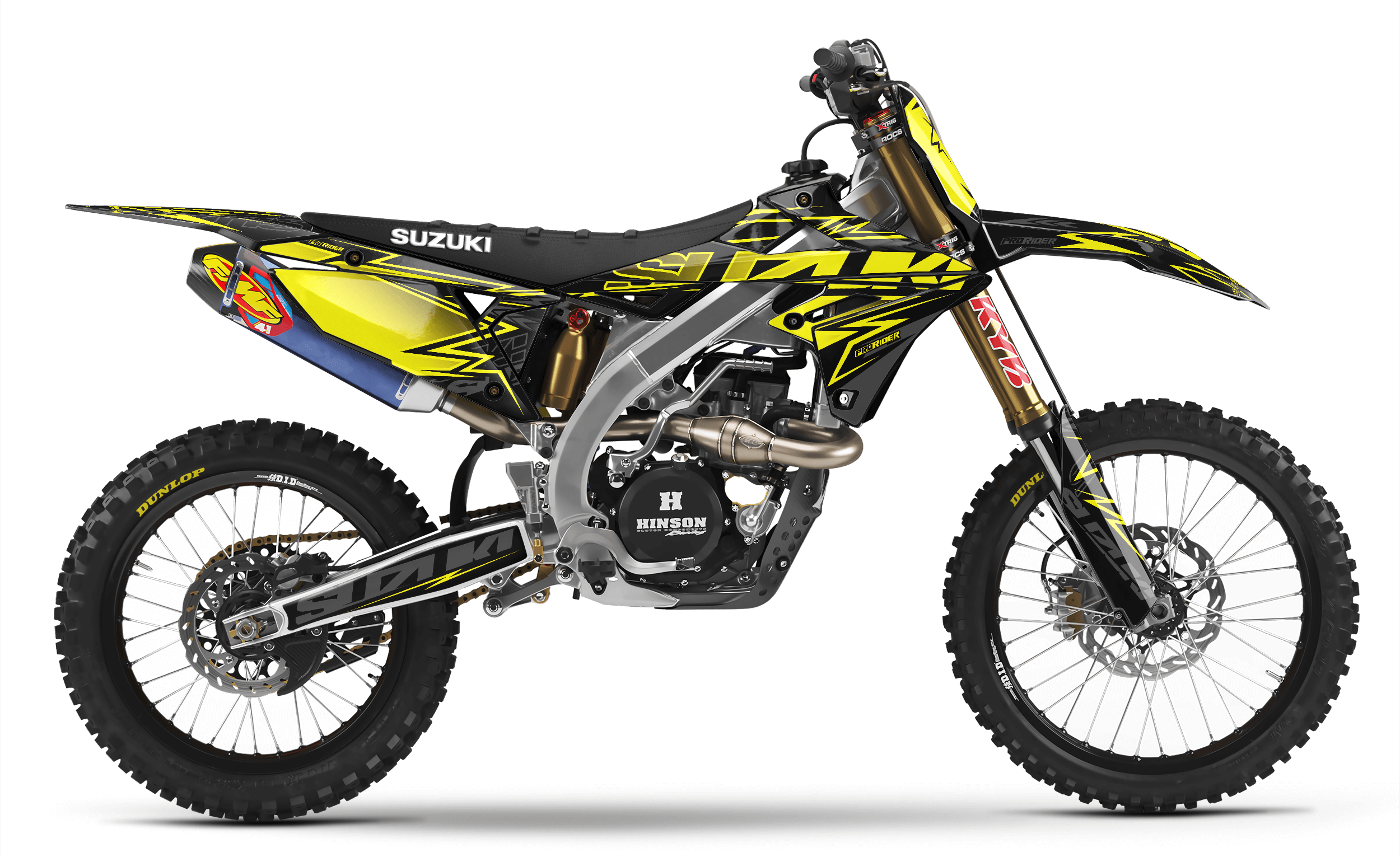 YELLOW BOLD EFFECT Suzuki Full Graphics Kit
