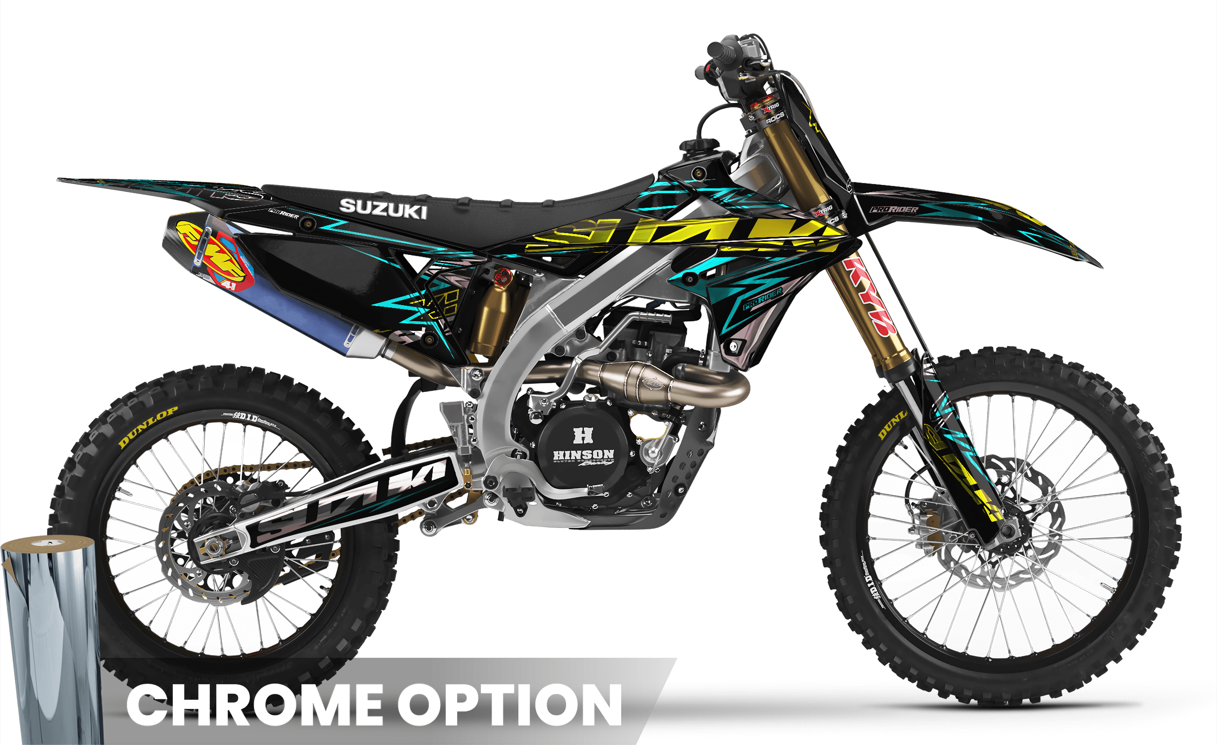 TEAL BOLD EFFECT Suzuki Full Graphics Kit