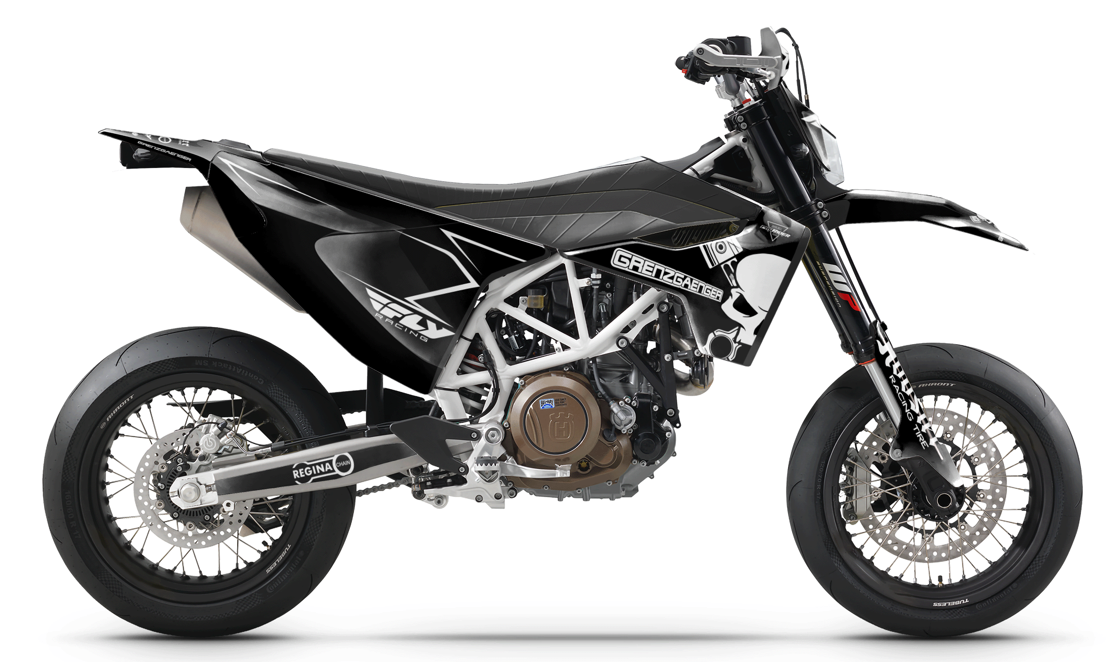 GRENZGAENGER BLACK 701 Husqvarna Full Graphics Kit