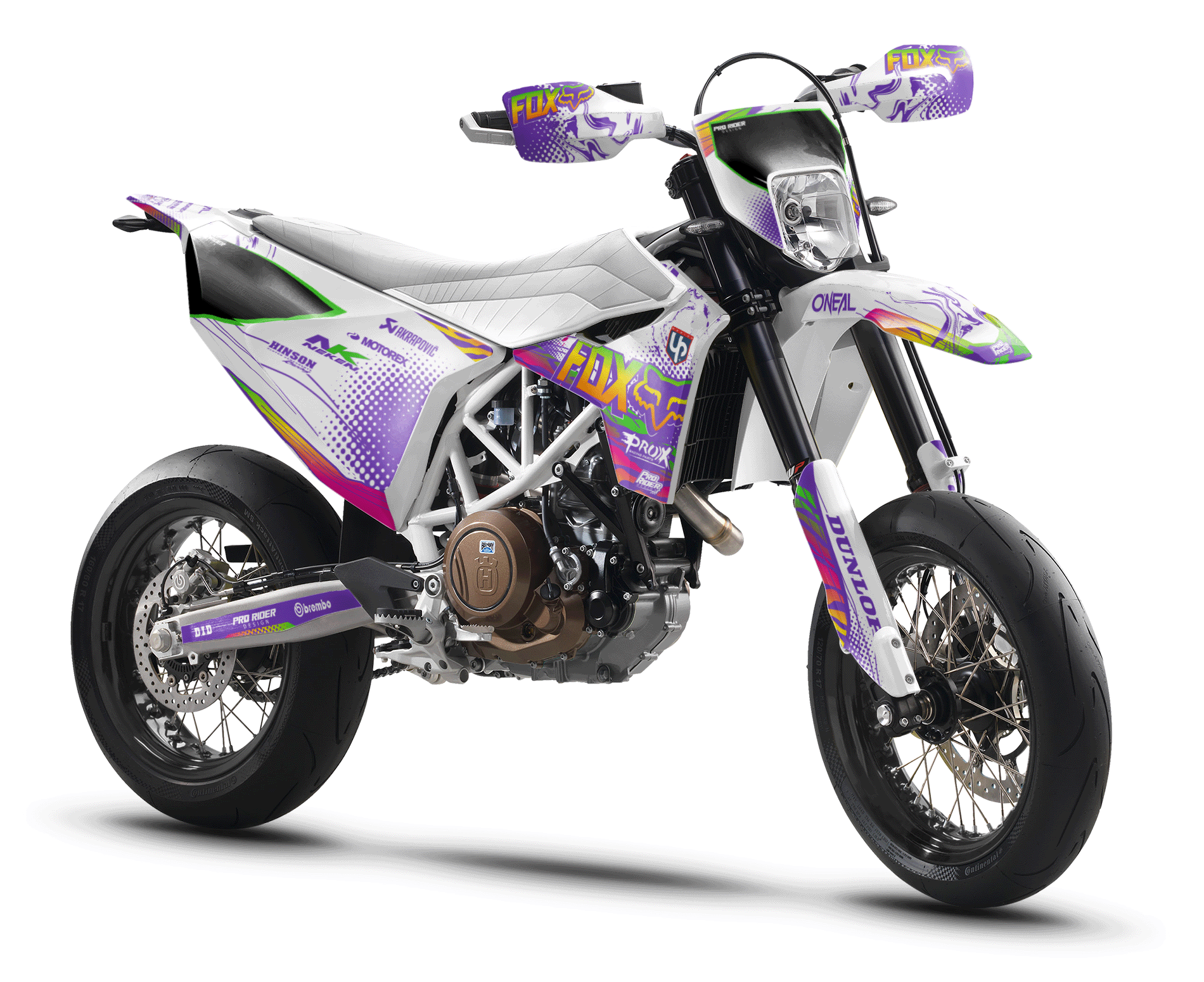 RAINBOW PURPLE 701 Husqvarna Full Graphics Kit