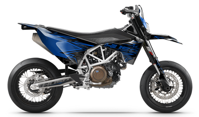 DARK BLUE BOLD EFFECT 701 Husqvarna Full Graphics Kit