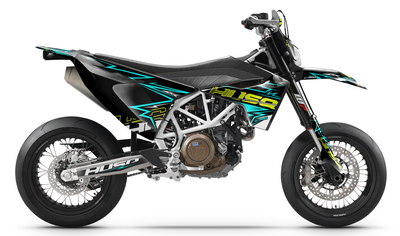 TEAL BOLD EFFECT 701 Husqvarna Full Graphics Kit