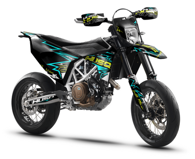 TEAL BOLD EFFECT 701 Husqvarna Full Graphics Kit