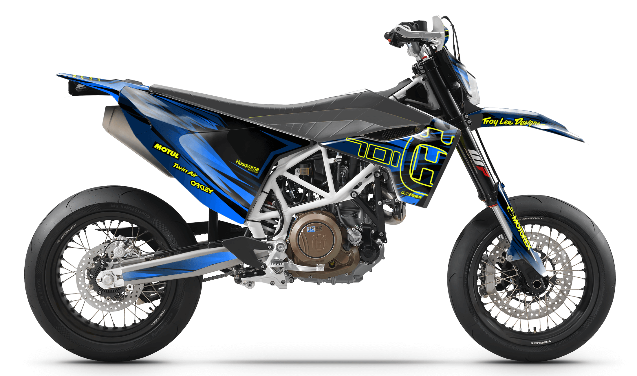 BLUE PLATINUM RUSH 701 Husqvarna Full Graphics Kit