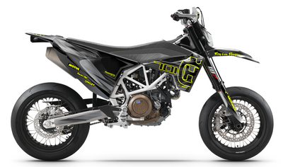 GREY PLATINUM RUSH 701 Husqvarna Full Graphics Kit