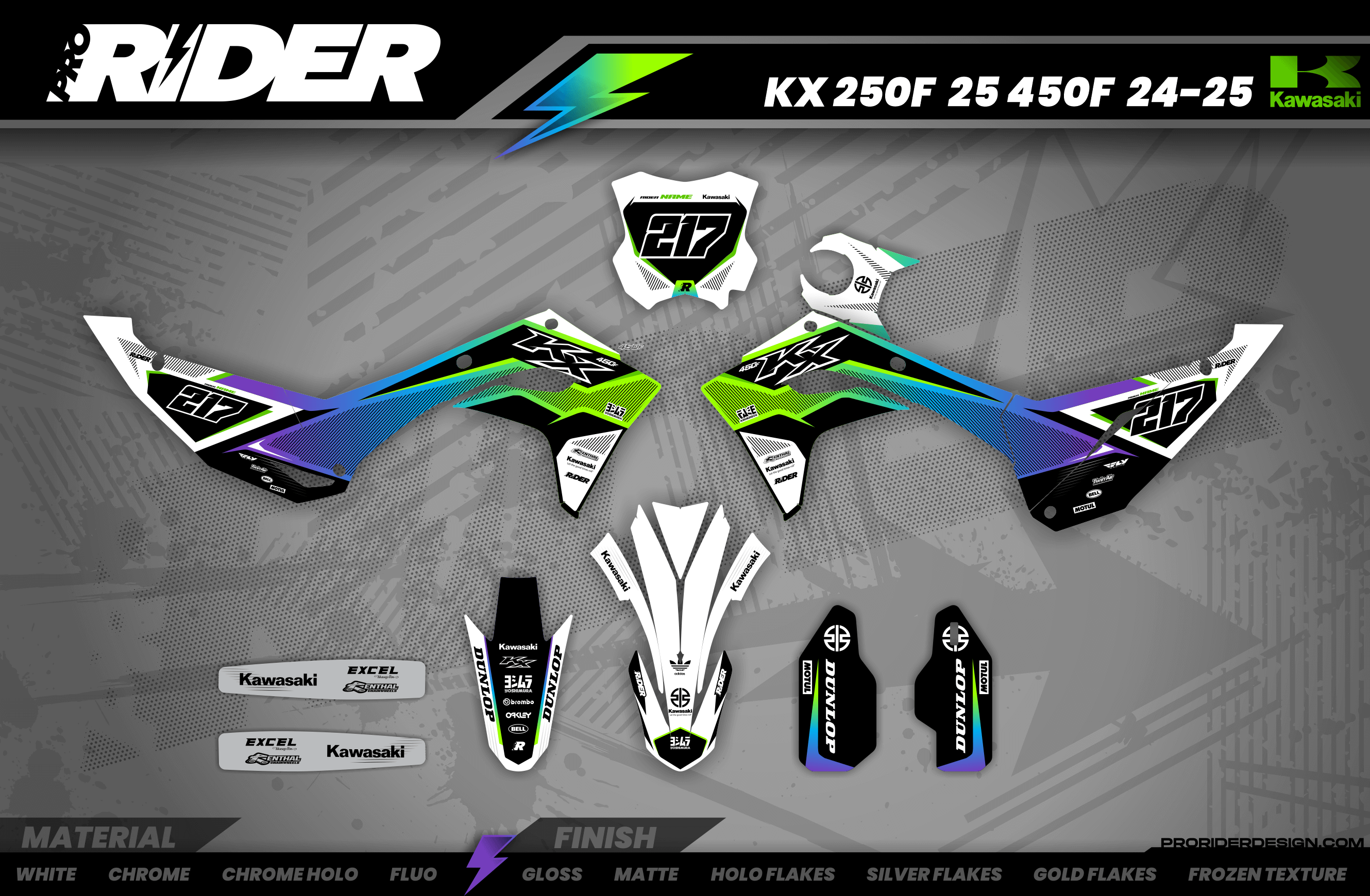 ADRENALINE FACTORY Kawasaki Full Graphics Kit