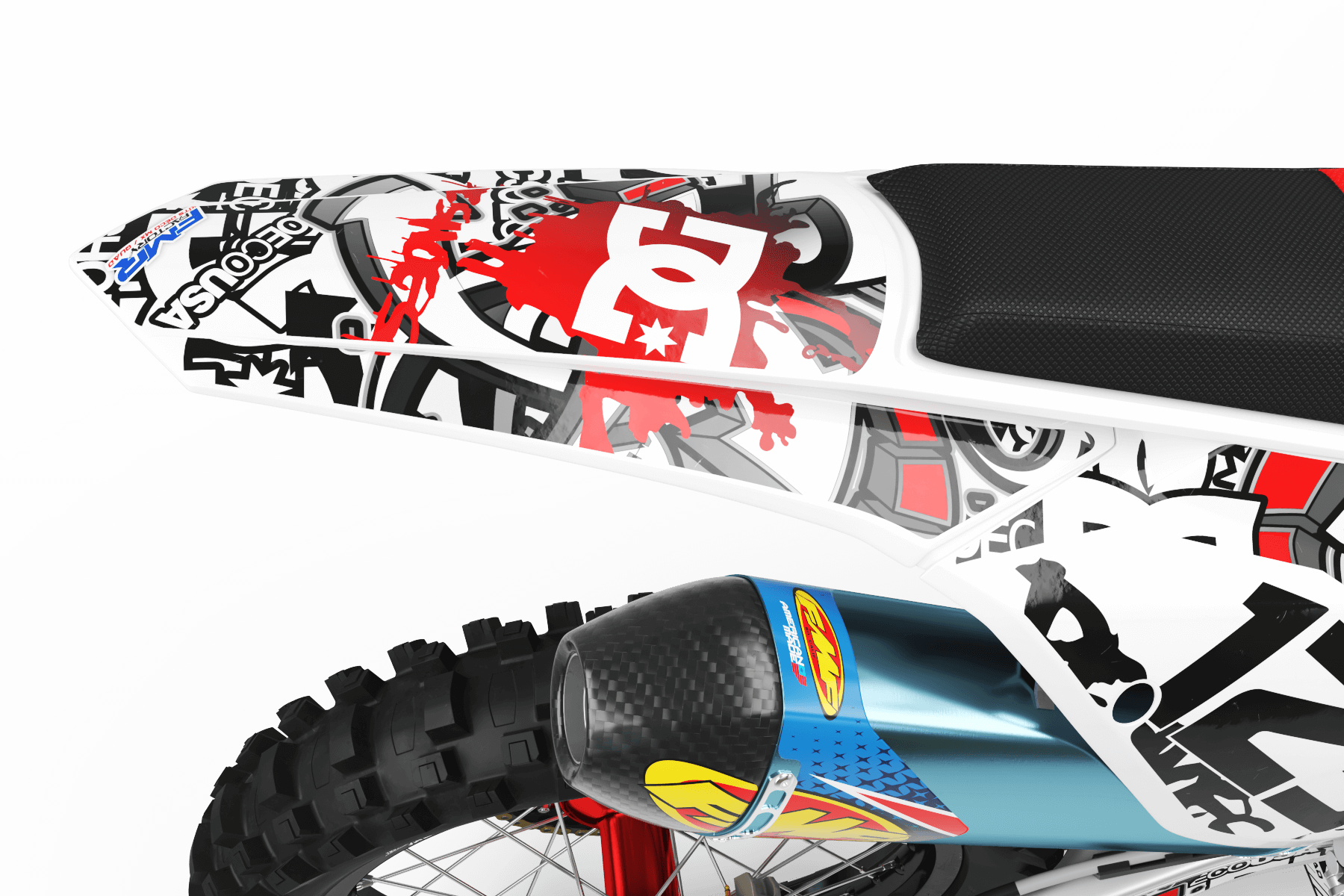 Graphics Kits DC B&W RED : Ultra shock-resistant graphics