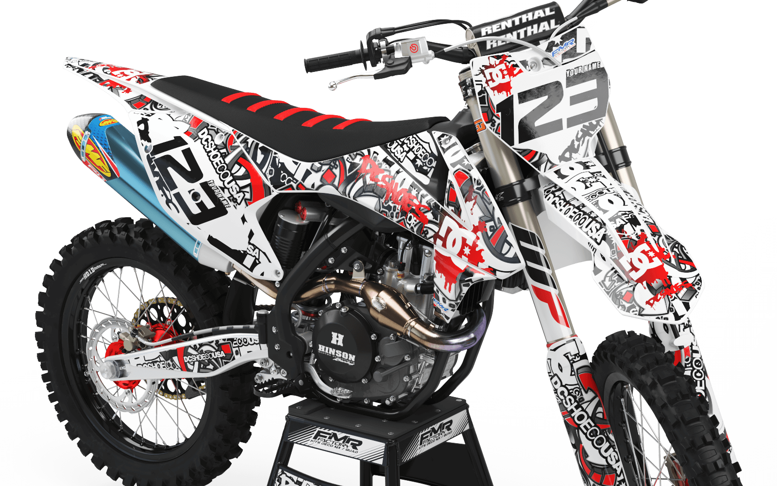Graphics Kits DC B&W RED : Ultra shock-resistant graphics