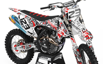 Graphics Kits DC B&W RED : Ultra shock-resistant graphics