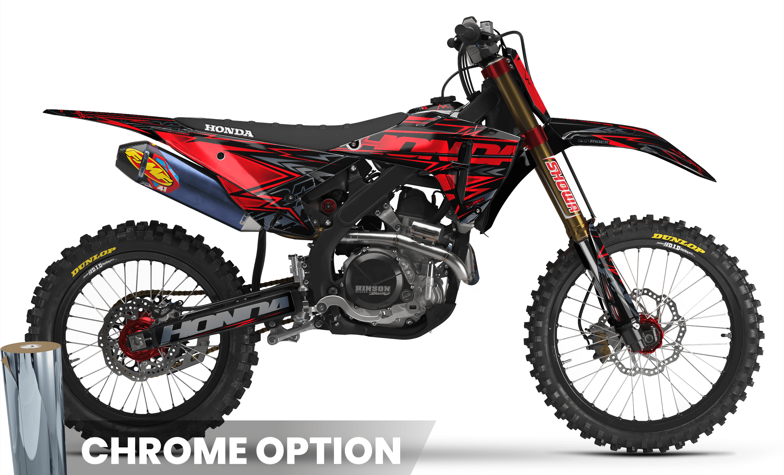 HONDA Full Graphics Kit RED BOLD EFFECT