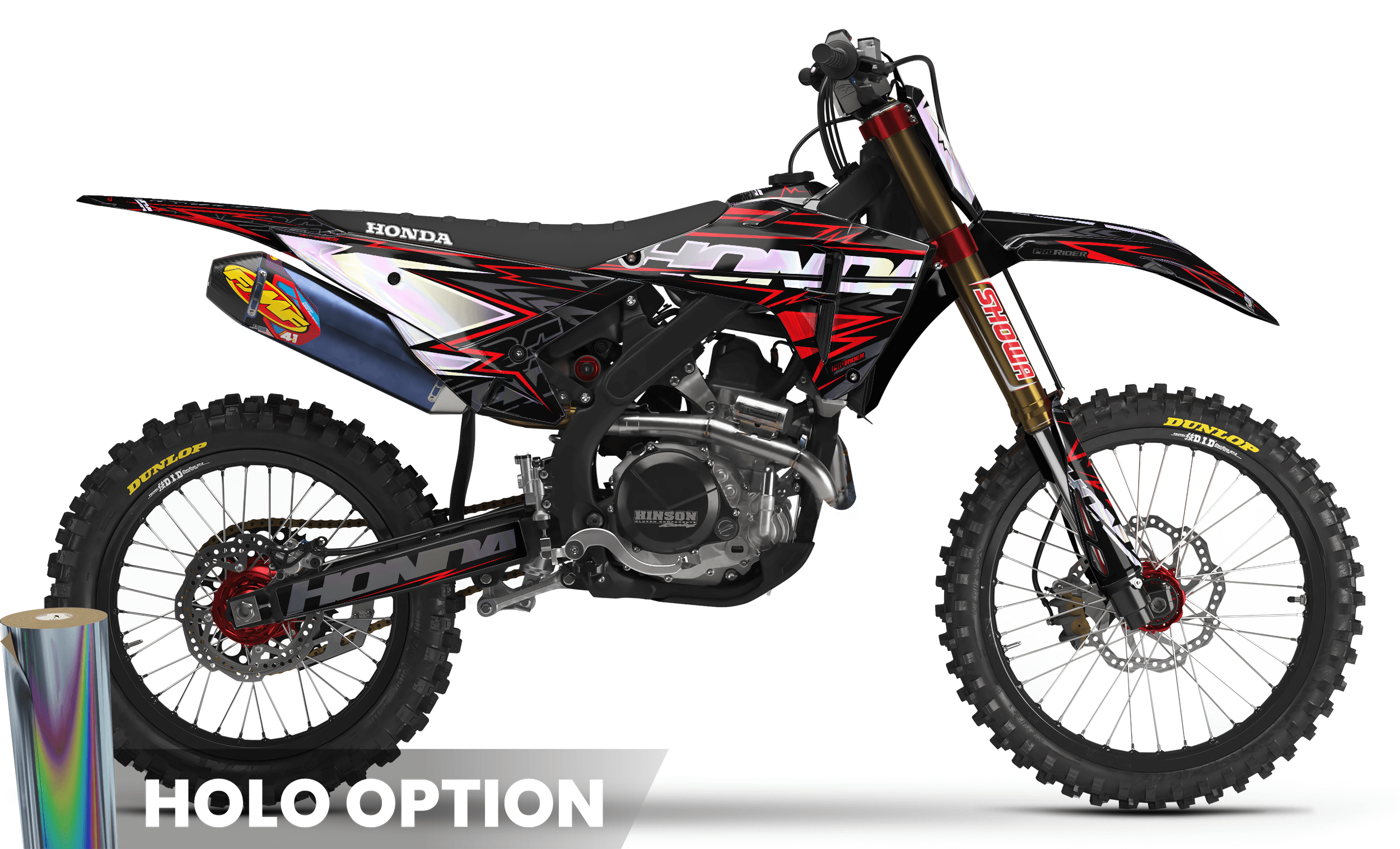 HONDA Full Graphics Kit W-RED BOLD EFFECT