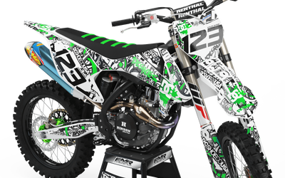 Graphics Kits DC B&W GREEN : Ultra shock-resistant
