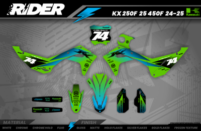 GREEN RACESPEC KAWASAKI FULL GRAPHICS KIT