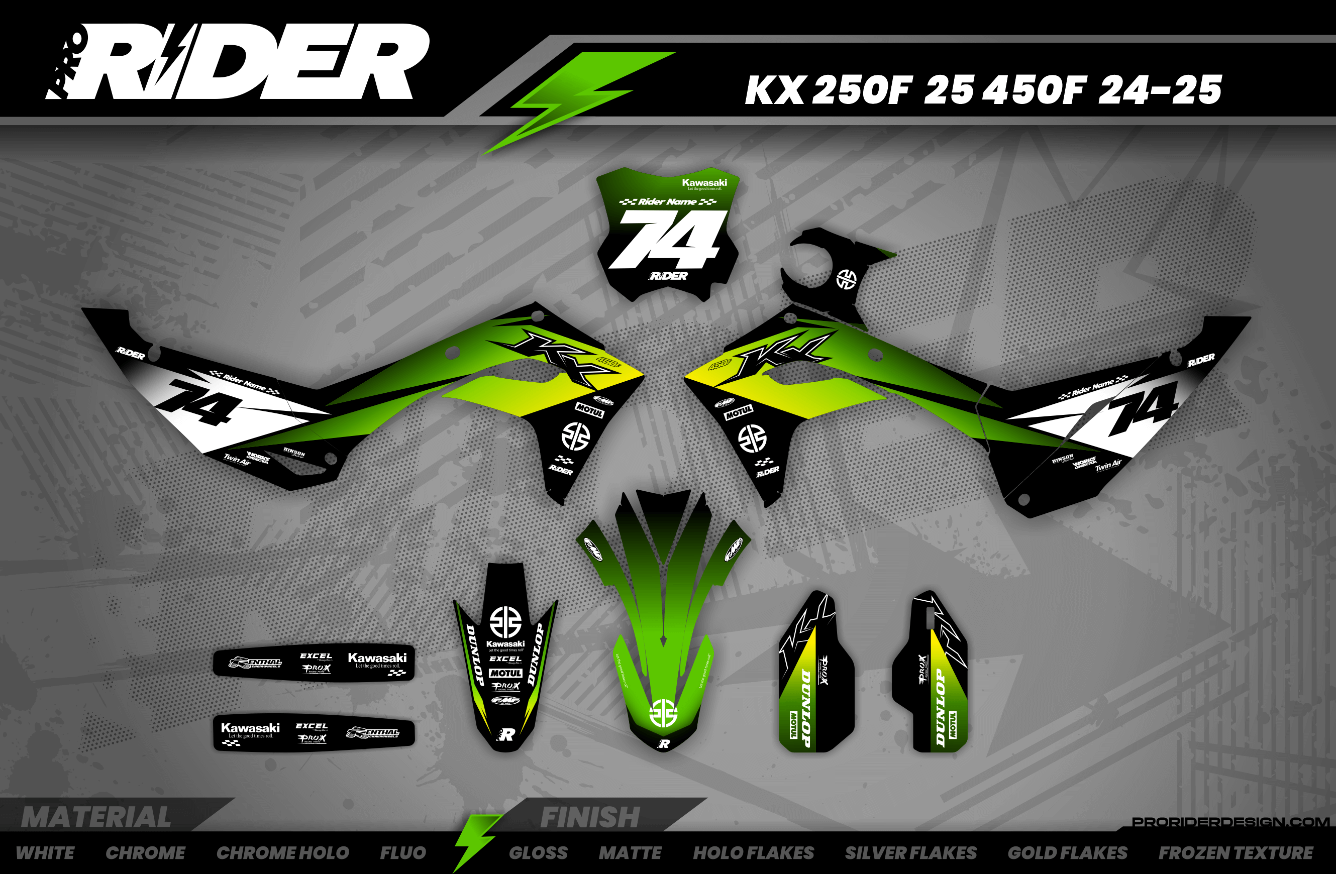 RACESPEC KAWASAKI FULL GRAPHICS KIT