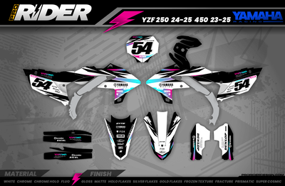 YZ/YZF/WRF FULL GRAPHICS KIT IMPULSE BLACK