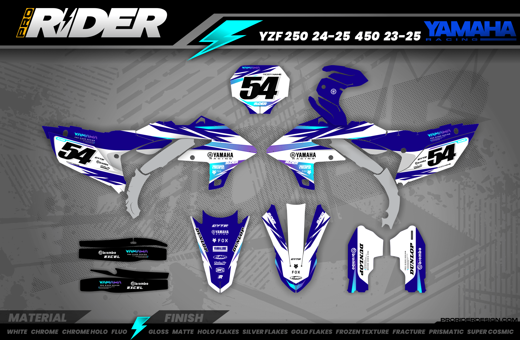 YZ/YZF/WRF FULL GRAPHICS KIT IMPULSE BLUE