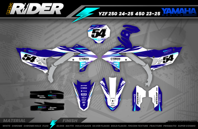 YZ/YZF/WRF FULL GRAPHICS KIT IMPULSE BLUE