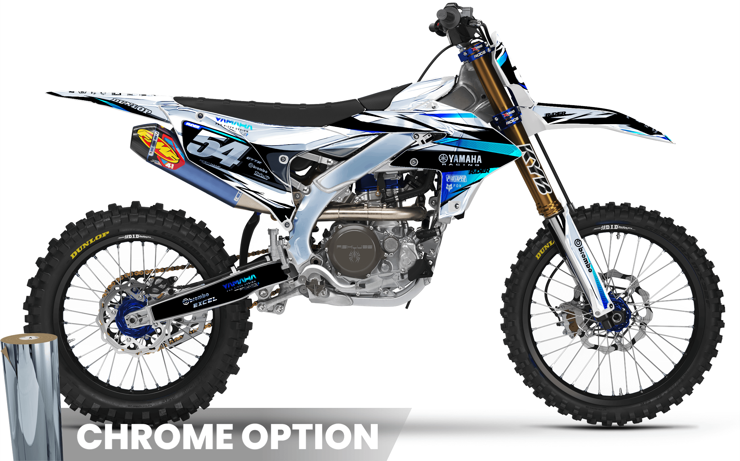 YZ/YZF/WRF FULL GRAPHICS KIT IMPULSE WHITE