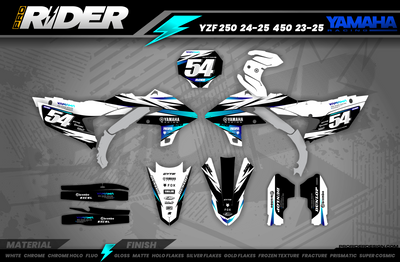 YZ/YZF/WRF FULL GRAPHICS KIT IMPULSE WHITE