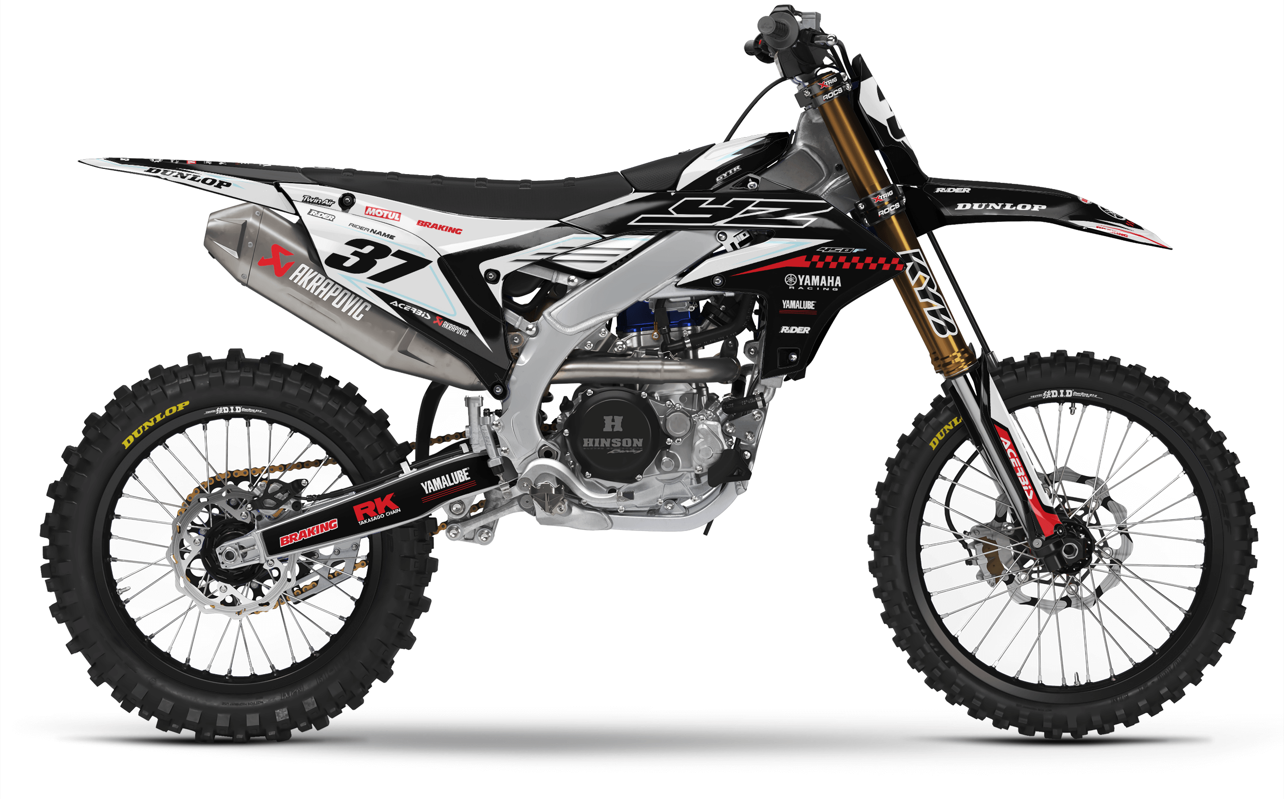 KINETIC BLACK YAMAHA FULL GRAPHICS KIT