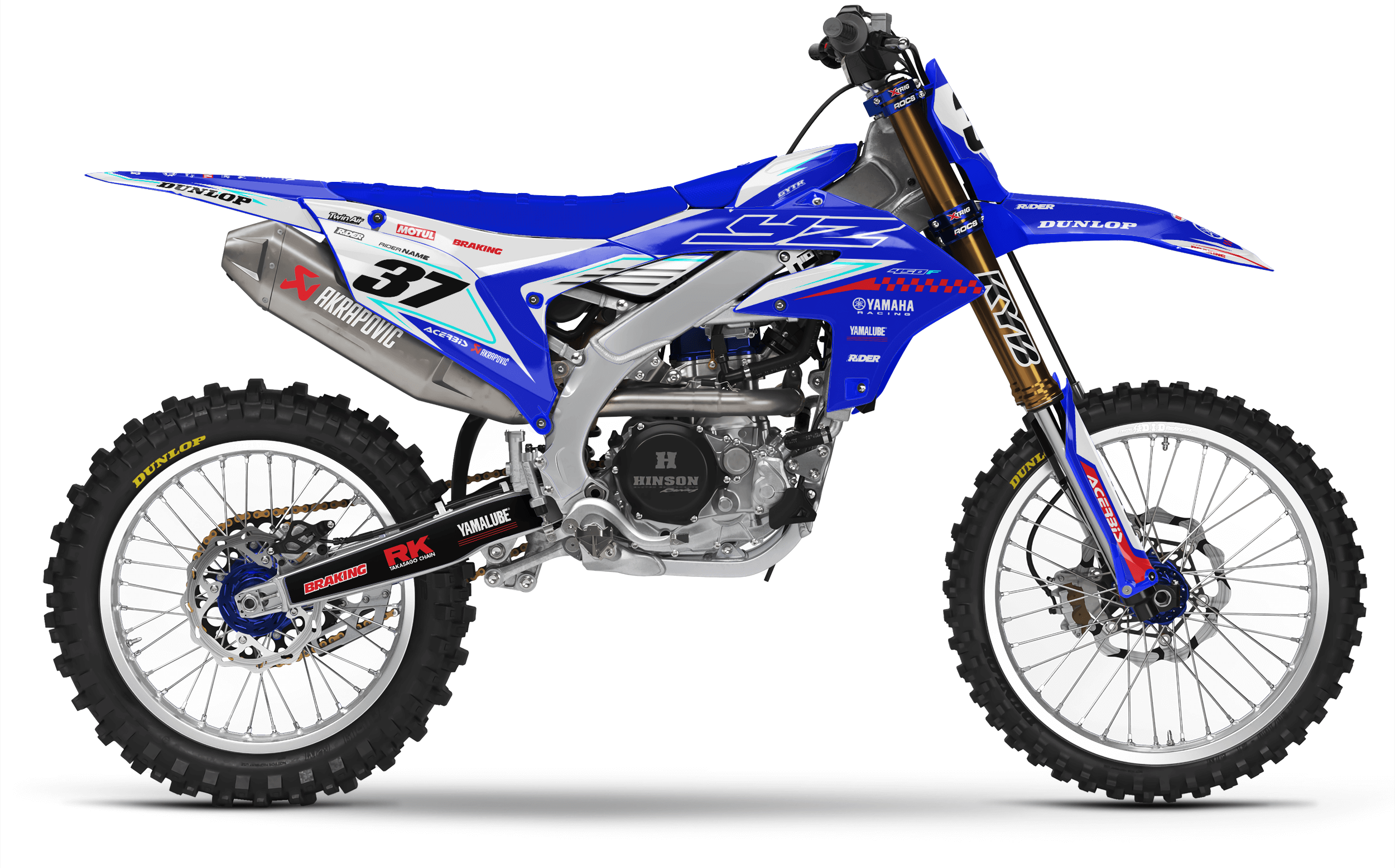 KINETIC BLUE YAMAHA FULL GRAPHICS KIT