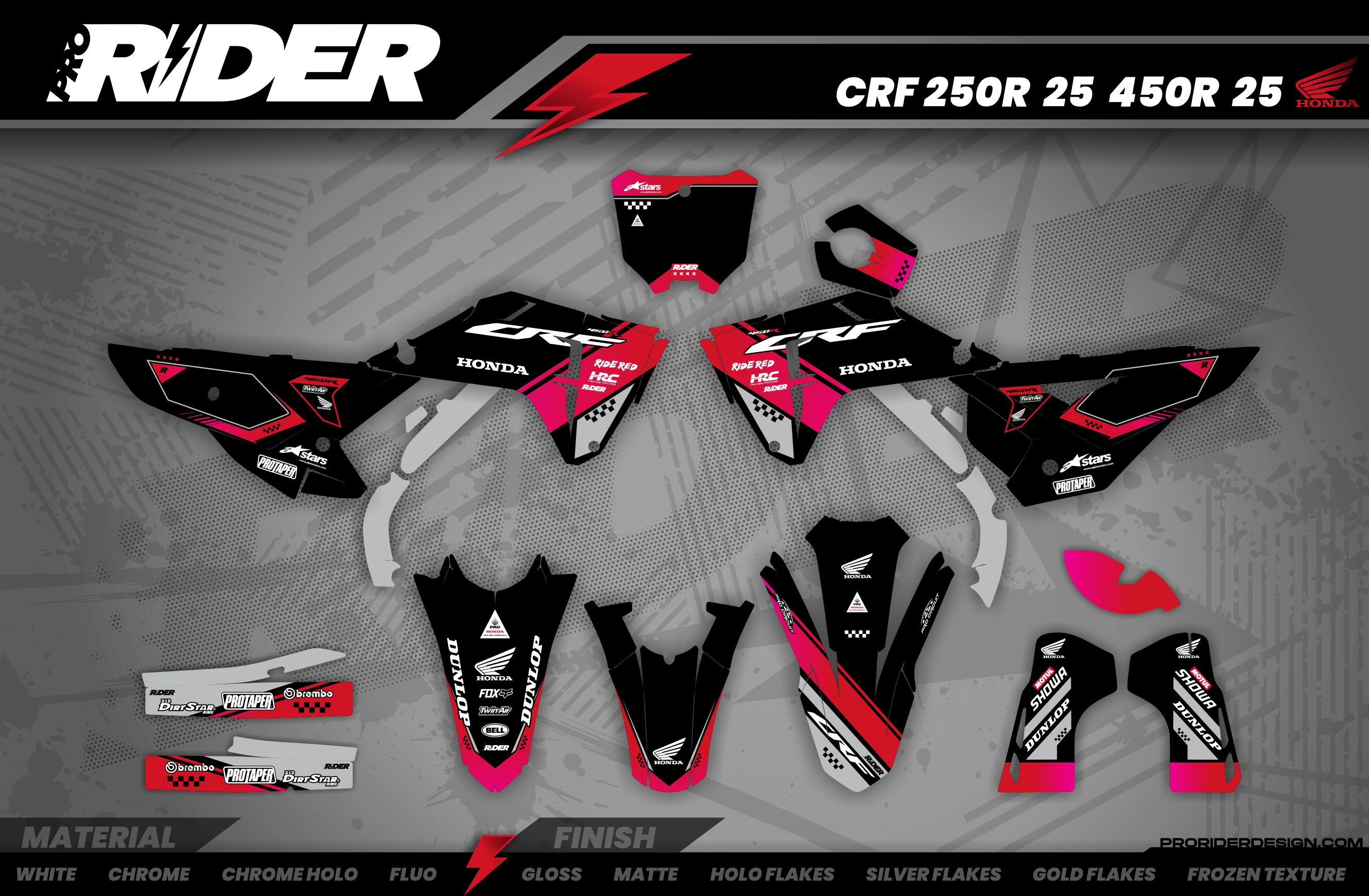 HONDA Full Graphics Kit BLACK PERFORMANCE