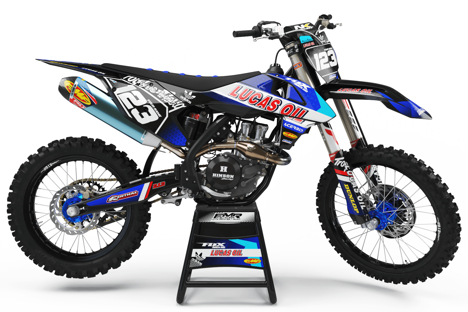 Graphics Kit LUCAS OIL BLACK : The best kit for your bike