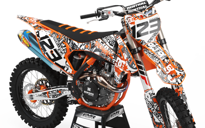 Graphics Kits DC B&W ORANGE : Ultra shock-resistant