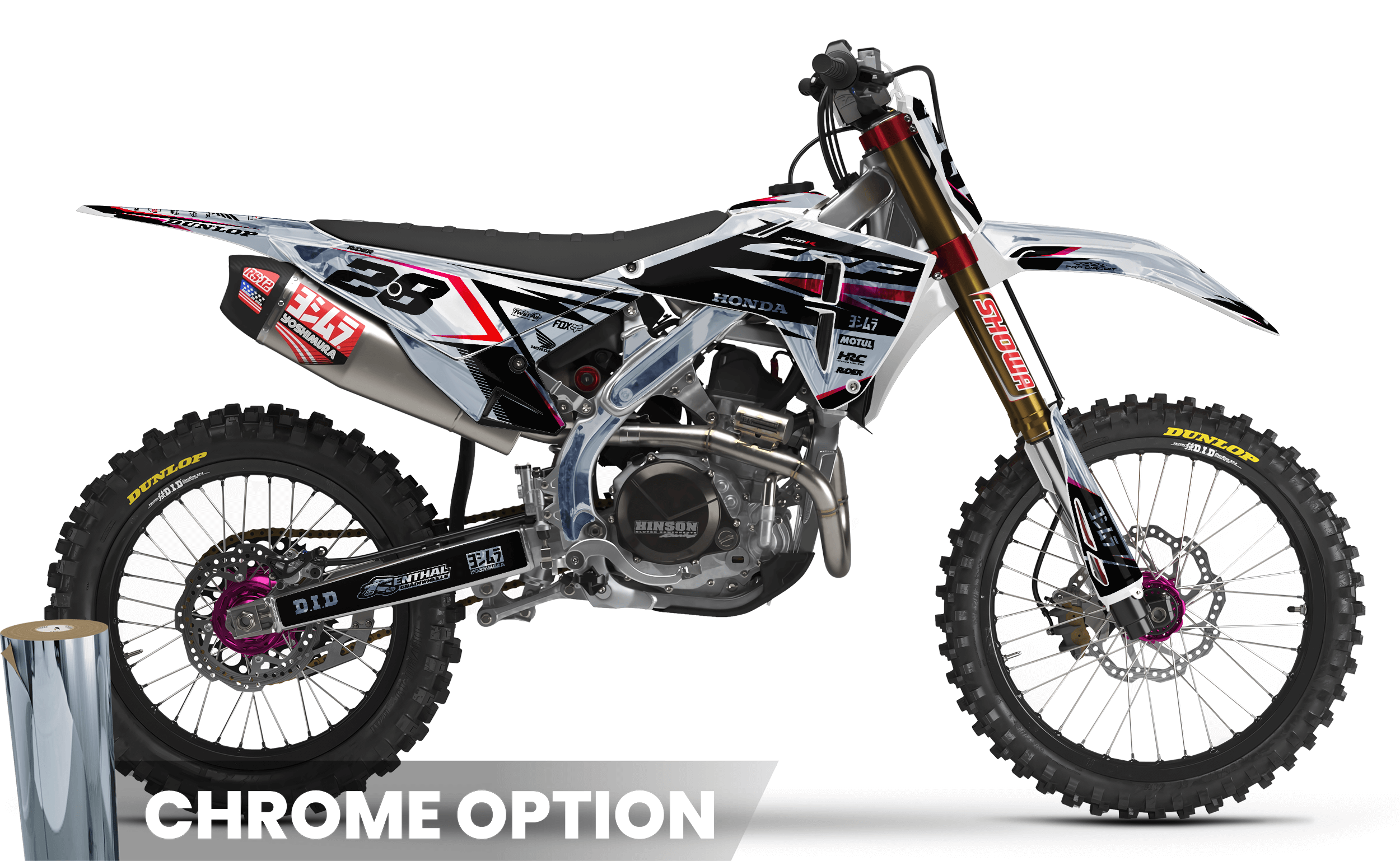 HONDA Full Graphics Kit WHITE RIFT