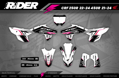 HONDA Full Graphics Kit WHITE RIFT