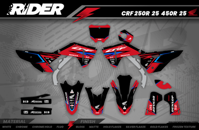 HONDA Full Graphics Kit RED RIFT