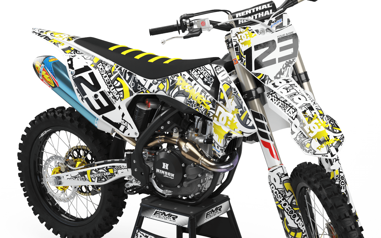 Graphics Kits DC B&W YELLOW : Ultra shock-resistant