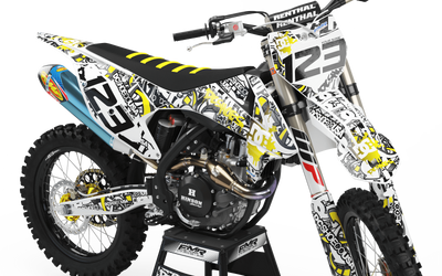 Graphics Kits DC B&W YELLOW : Ultra shock-resistant