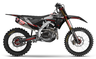 HONDA Full Graphics Kit BLACK CRASH