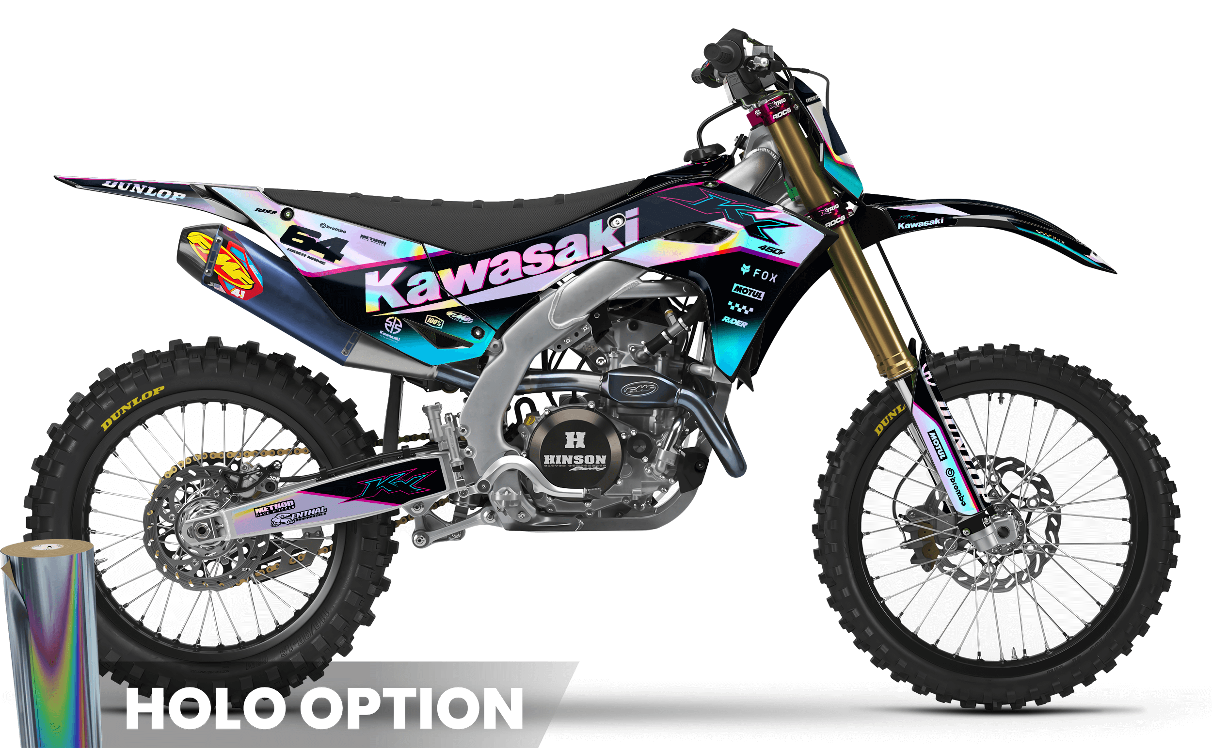 TEAL CORE KAWASAKI FULL GRAPHICS KIT