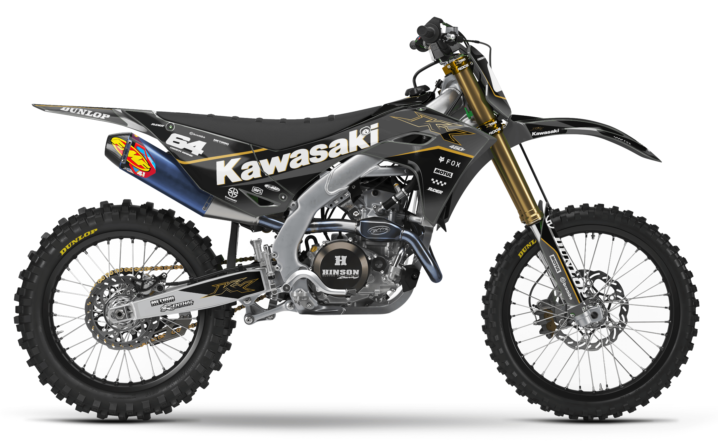 GOLD CORE KAWASAKI FULL GRAPHICS KIT