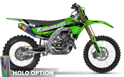 Kawasaki Full Graphics Kit | Green Core — Premium Custom Motocross Decals