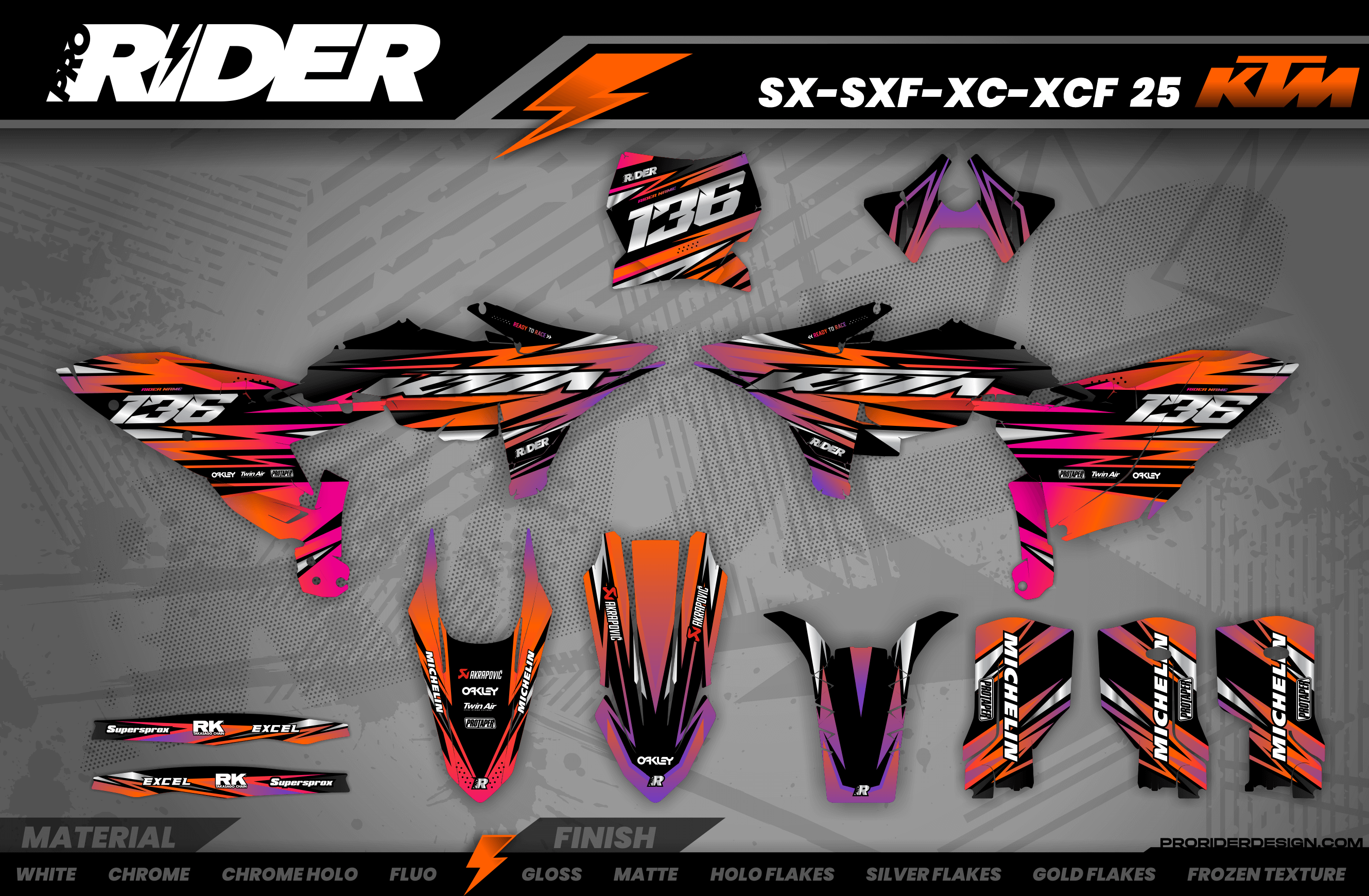 ORANGE LUMEN KTM Full Graphics Kit