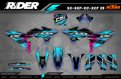 BLUE LUMEN KTM Full Graphics Kit
